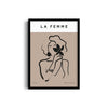 La femme Whispering Wildflowers Boho Modern Wall Art