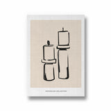Candle Sticks Boho Modern Wall Art