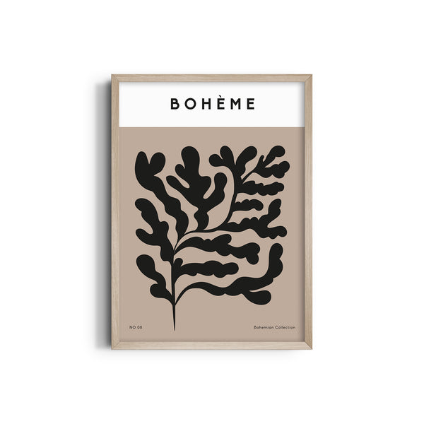 Bohemian Leaves Boho Modern Wall Art
