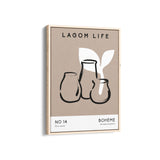 Lagom Life Pots Boho Modern Wall Art