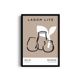 Lagom Life Pots Boho Modern Wall Art