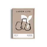 Lagom Life Pots Boho Modern Wall Art