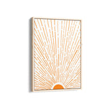Let the Sunshine in Vertical Orange Wall Art