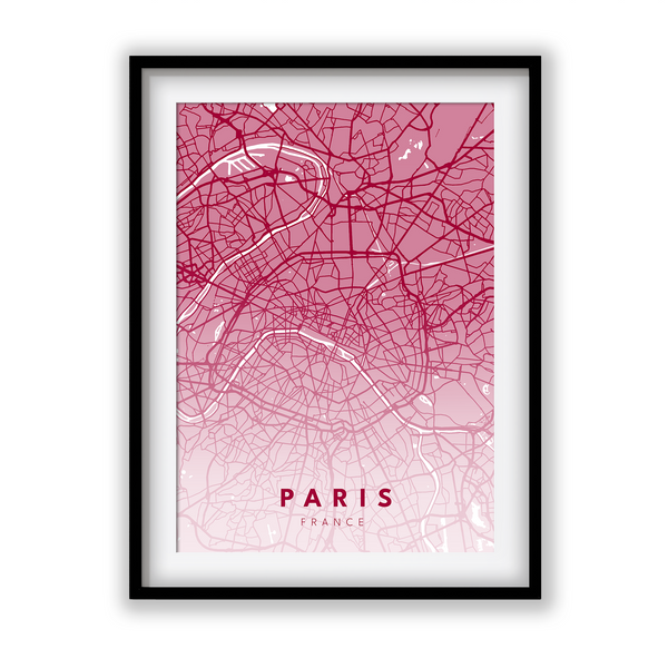 Paris City Street Map Art - The Mortal Soul