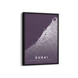 Dubai City Street Map Art - The Mortal Soul