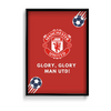 Glory Glory Man Utd Wall Art - The Mortal Soul