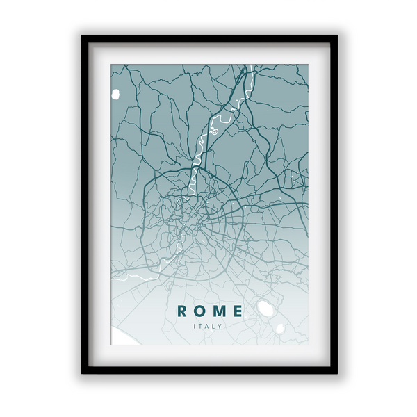 Rome City Street Map Art - The Mortal Soul