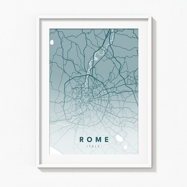 Rome City Street Map Art - The Mortal Soul