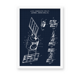 Communication Satellite Blueprint Premium Wall Art - The Mortal Soul