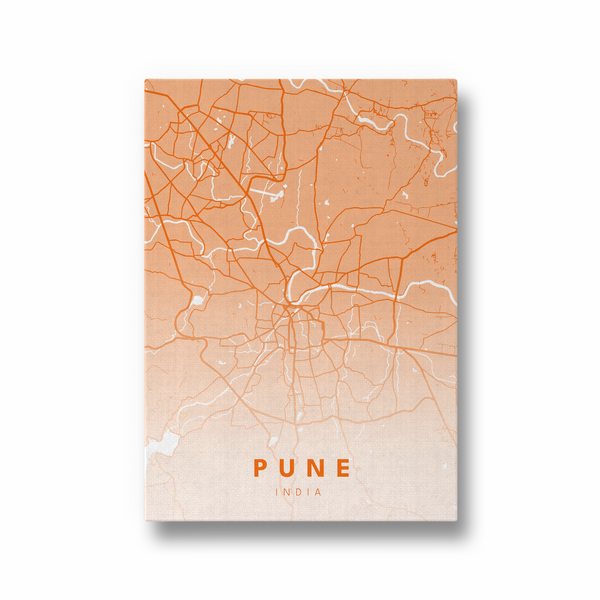 Pune City Street Map Art - The Mortal Soul