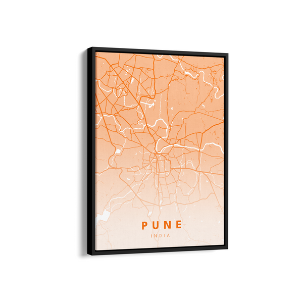 Pune City Street Map Art - The Mortal Soul