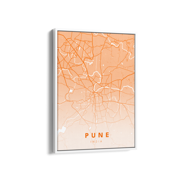 Pune City Street Map Art - The Mortal Soul