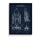 Space Shuttle Blueprint Premium Wall Art - The Mortal Soul