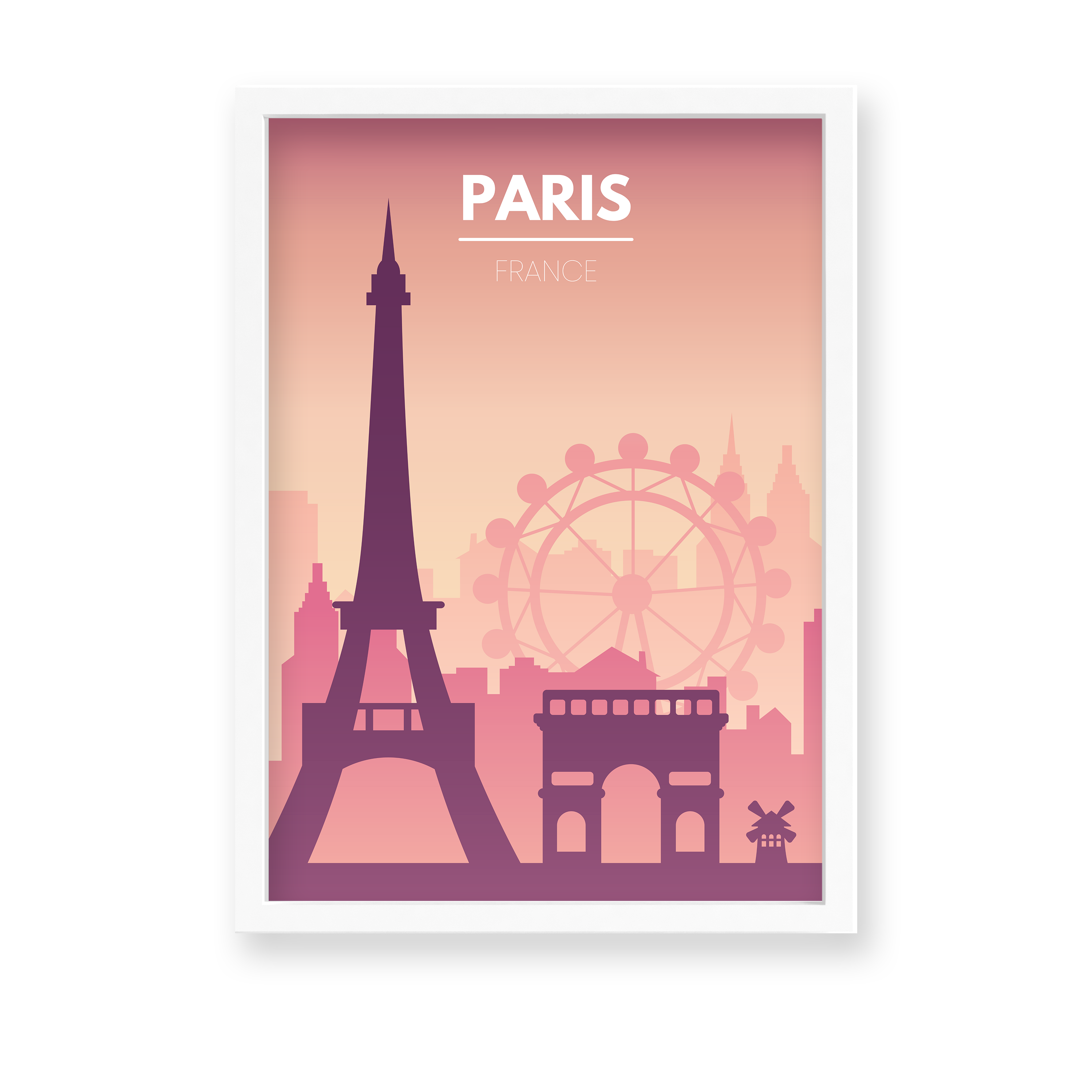 Paris Minimal Wall Art - The Mortal Soul