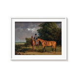 Groom Mounted on a Chestnut Hunter Wall Art