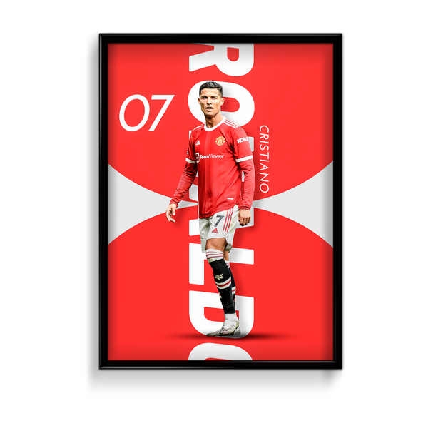 Cristiano Ronaldo Red & White Wall Art - The Mortal Soul