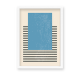 Sea Blue Geometric Modern Wall Art - The Mortal Soul