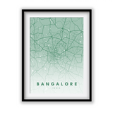 Bangalore City Street Map Art - The Mortal Soul