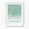 Bangalore City Street Map Art - The Mortal Soul