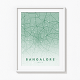 Bangalore City Street Map Art - The Mortal Soul