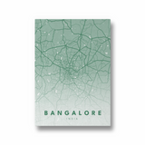 Bangalore City Street Map Art - The Mortal Soul