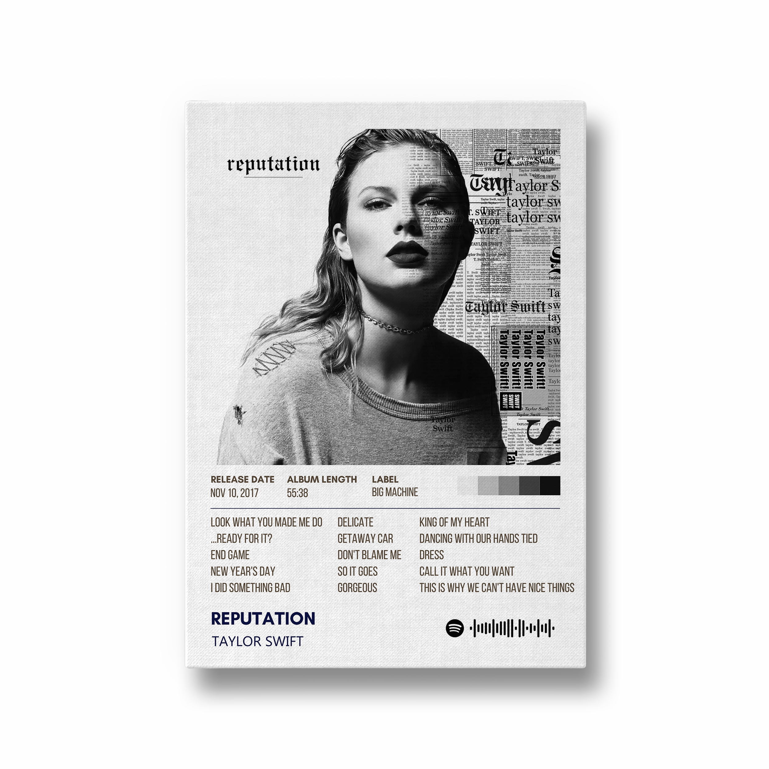 Reputation Taylor Swift Album Poster – The Mortal Soul