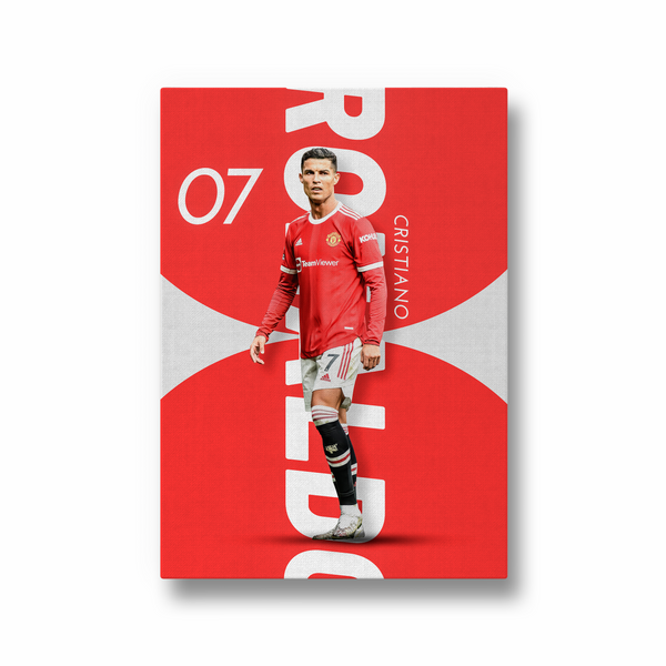 Cristiano Ronaldo Red & White Wall Art - The Mortal Soul