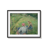 Young Peasant Girls Resting in the Fields near Pontoise (1882) by Camille Pissarro