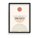 Your mindset is the key Quote Wall Art - The Mortal Soul