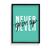 Never give up Quote Wall Art