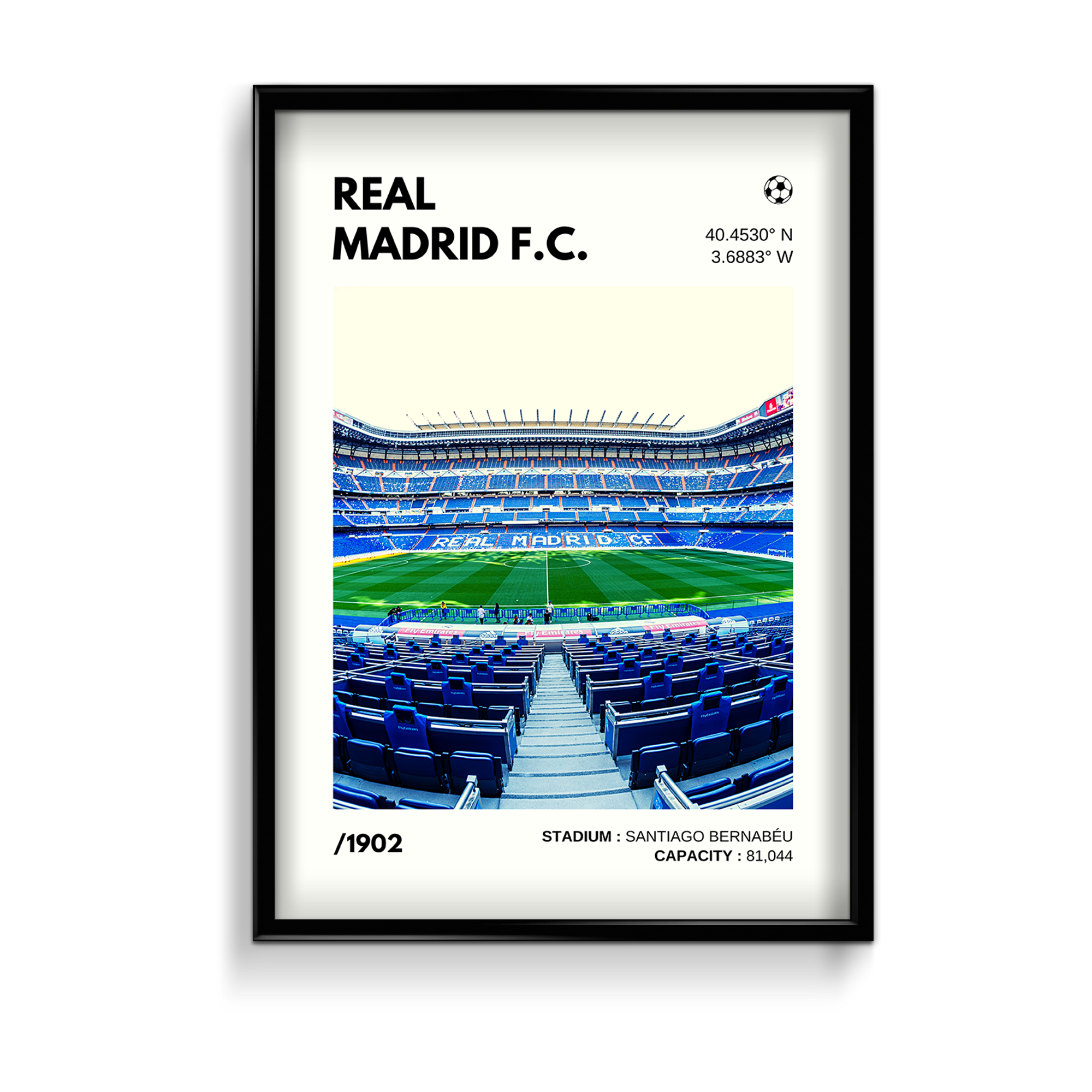 Real Madrid F.C. Stadium (Santiago Bernabeu) Premium Wall Art - The Mortal Soul