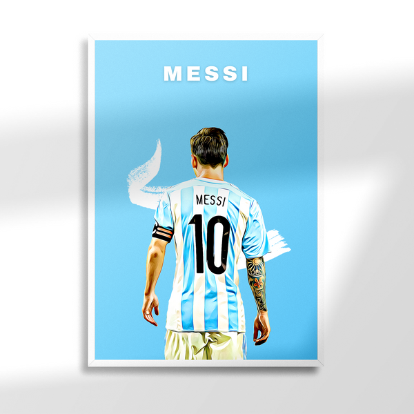 Messi Back Poster - The Mortal Soul