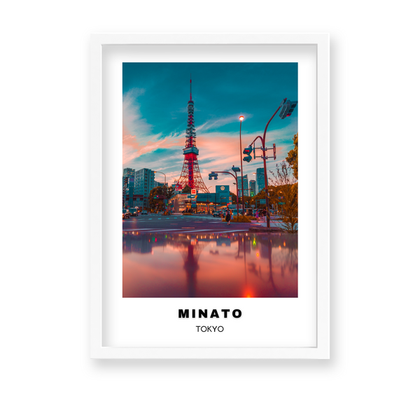 Minato (Tokyo) Colored City Art - The Mortal Soul