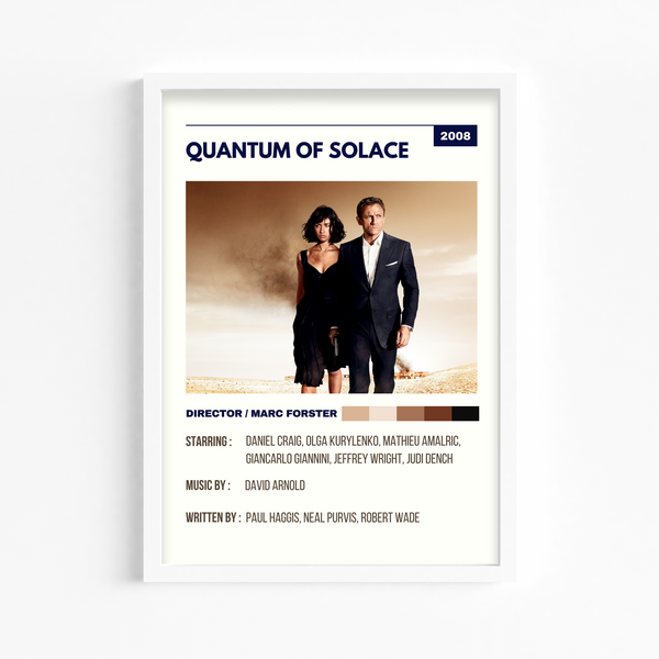 Quantum of solace James Bond Retro Wall Art