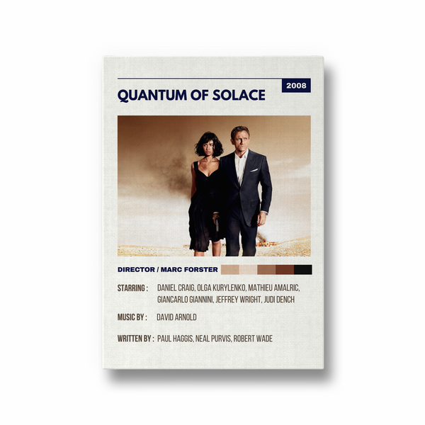 Quantum of solace James Bond Retro Wall Art