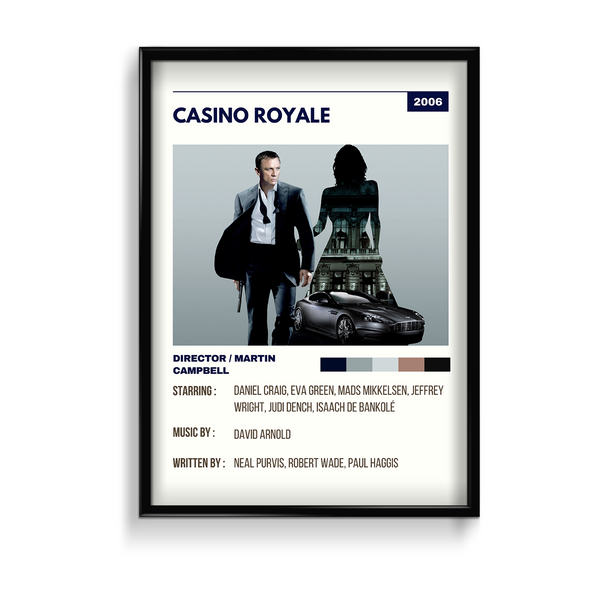 Casino Royale James Bond Retro Wall Art