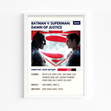 Batman Vs Superman Dawn of Justice Retro Wall Art