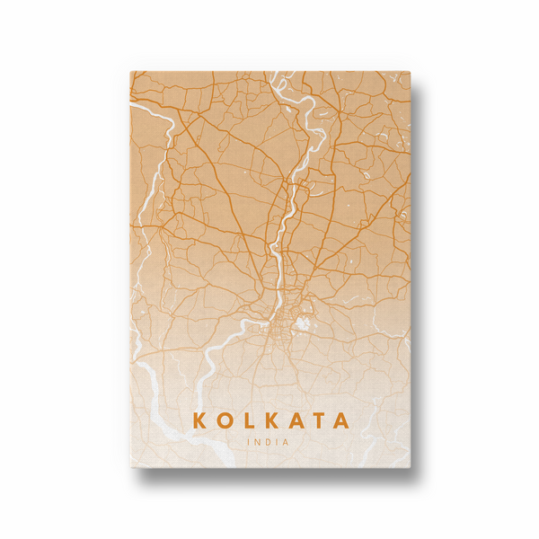 Kolkata City Street Map Art - The Mortal Soul