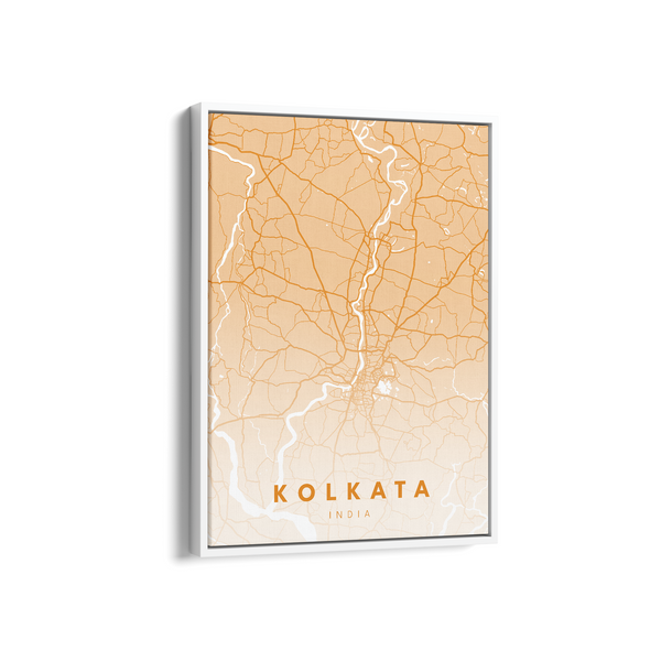 Kolkata City Street Map Art - The Mortal Soul