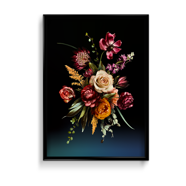 Cool Blue Botanical Wall Art - The Mortal Soul