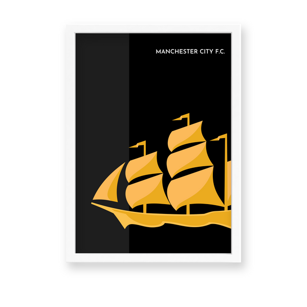 Manchester City F.C. Ship Dark Premium Wall Art - The Mortal Soul
