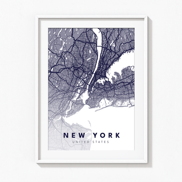 New York City Street Map Art - The Mortal Soul