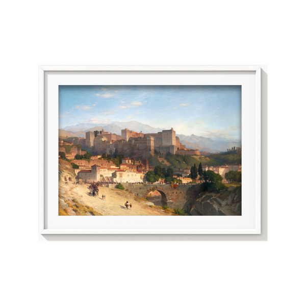 The Hill of the Alhambra, Granada (1865) by Samuel Colman Wall Art