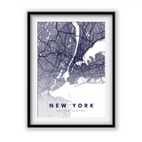 New York City Street Map Art - The Mortal Soul