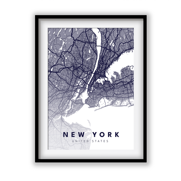 New York City Street Map Art - The Mortal Soul