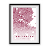 Amsterdam City Street Map Art - The Mortal Soul