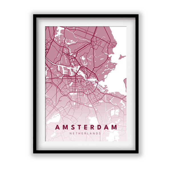Amsterdam City Street Map Art - The Mortal Soul