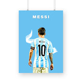 Messi Back Poster - The Mortal Soul