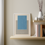Sea Blue Geometric Modern Wall Art