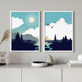 Sign of time - Minimal Landscape Modern Wall Art